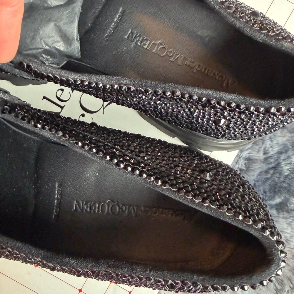 Alexander McQueen Black Embellished Men's Loafers - Picture 9 of 15
